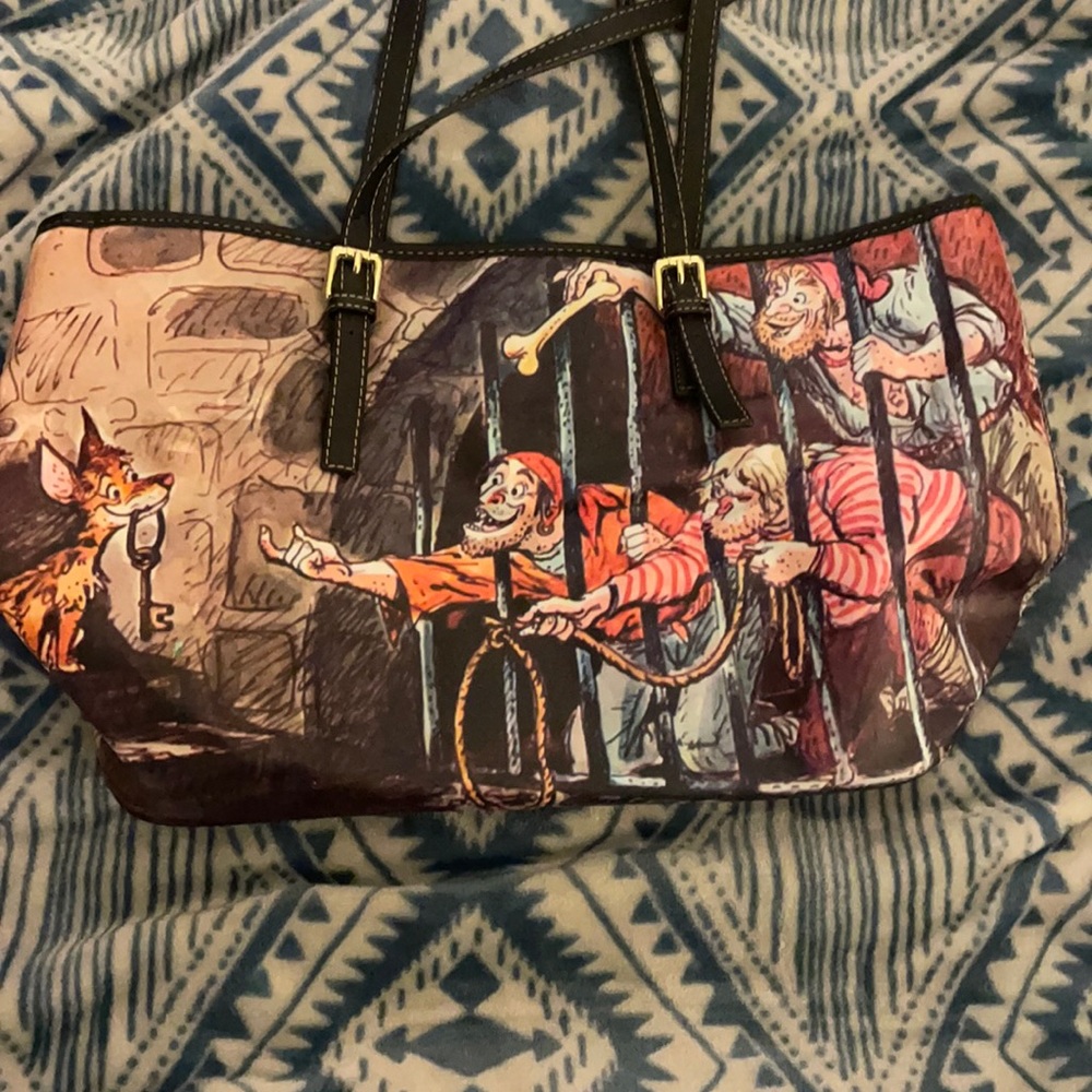 Pirates of the Caribbean inspired zip closure purse/tote